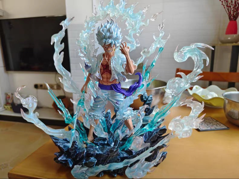 JT Sky‑Painted Gear 5 Nika Luffy GK Figure 34CM Exclusive Limited One Piece In‑Stock Statue