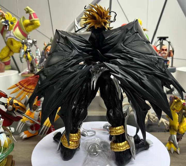 Digimon Black WarGreymon GK Figure 36CM Metallic Texture In‑Stock Statue