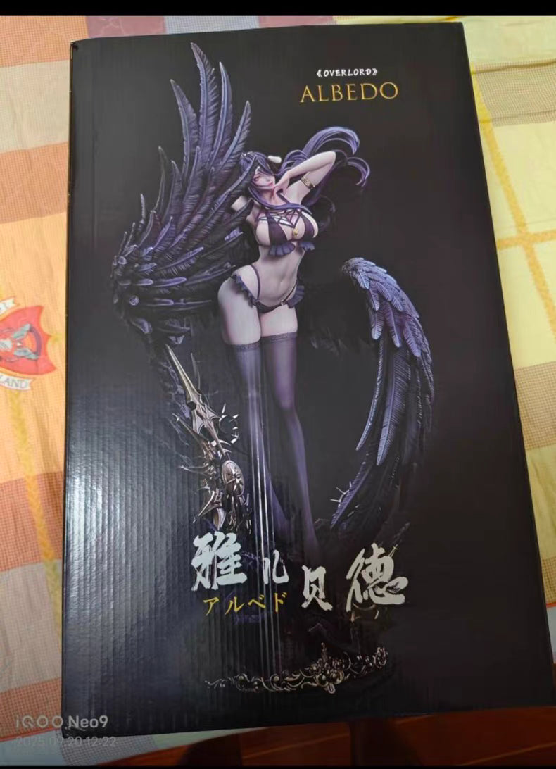 Overlord Albedo Fine‑Time Beauty GK Figure 55CM Bonus Outfit In‑Stock Large Statue