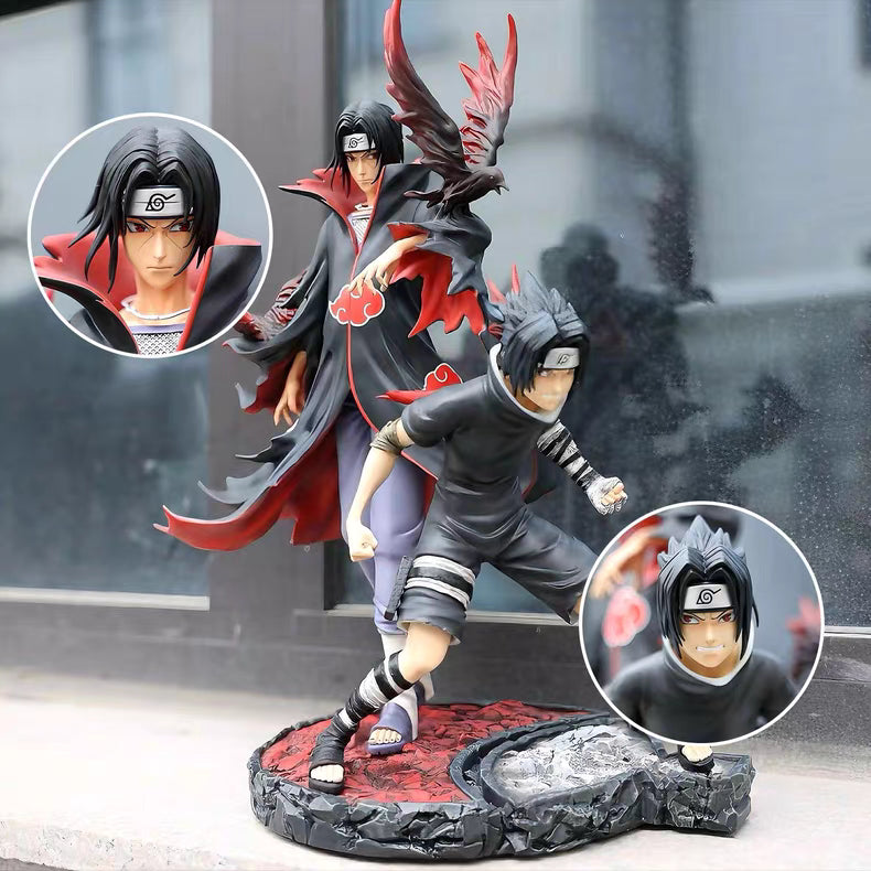 Naruto Muse Sasuke & Itachi Bond Series GK Figure 25‑30CM With Diamond Base Full Paint First Batch In‑Stock Statue