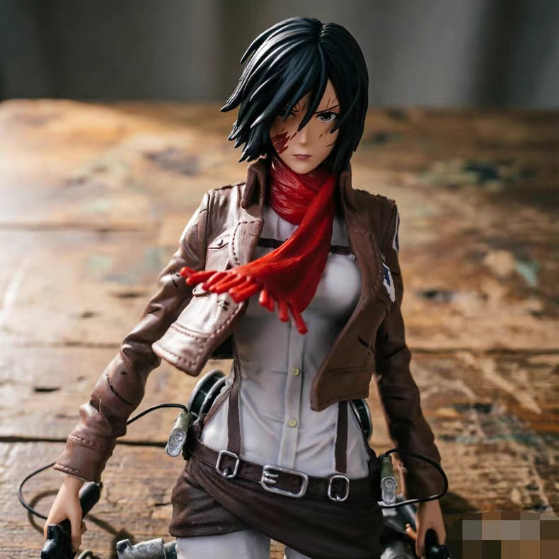 Attack On Titan Mikasa Ackerman Battle Stance GK Figure 28CM In‑Stock Desk Statue Gift