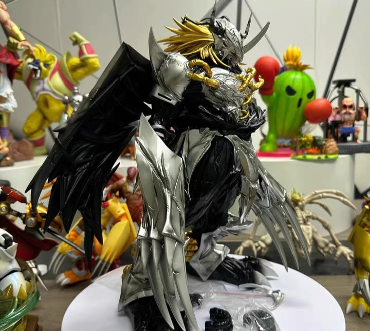 Digimon Black WarGreymon GK Figure 36CM Metallic Texture In‑Stock Statue