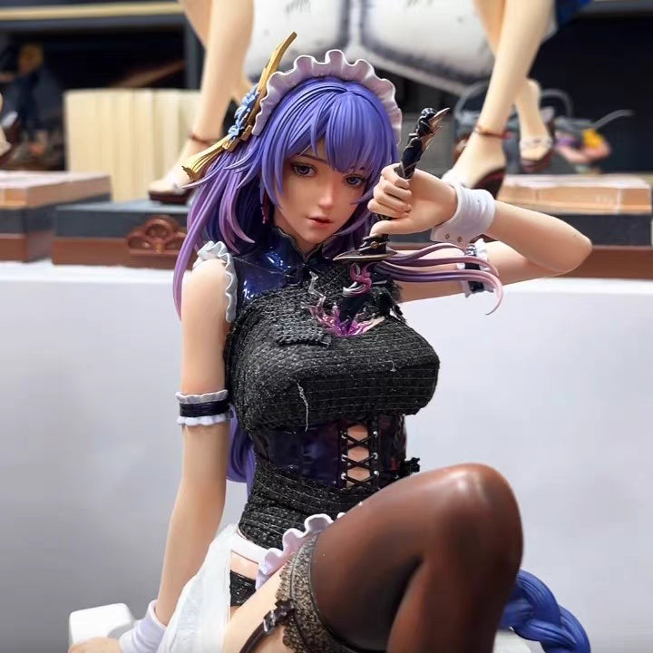 Genshin Impact Bathroom Raiden Shogun JK GK Figure 43CM In-Stock Collectible Statue