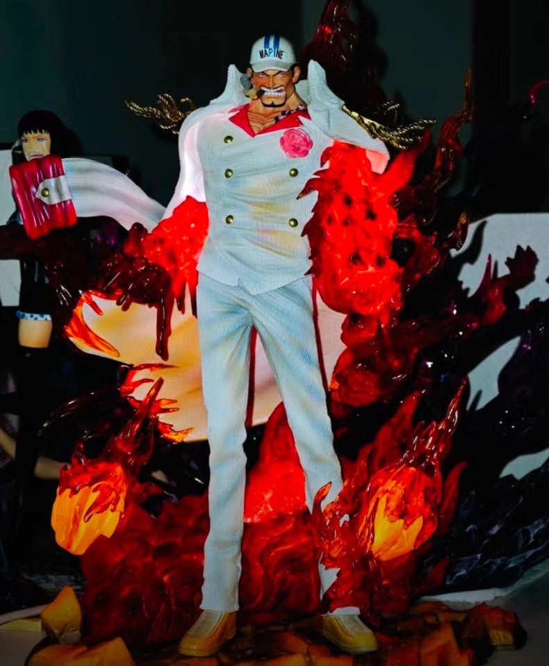 One Piece Marine Admiral Akainu 34CM Resonance Era GK Figure 2‑Color Versions Red & White In‑Stock Statue Gift